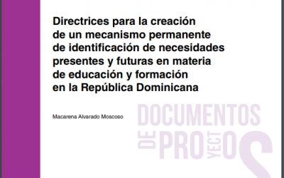 Directrices para la creación de un mecanismo permanente de identificación de necesidades presentes y futuras en materia de educación y formación en la República Dominicana