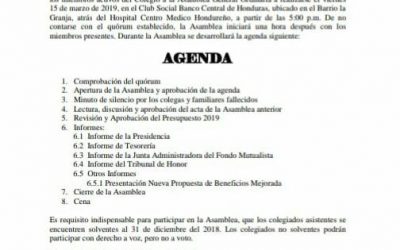 CONVOCATORIA MARZO 2019