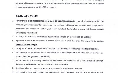 Instructivo para ejercer el Voto Presencial para Elecciones 2020-2022