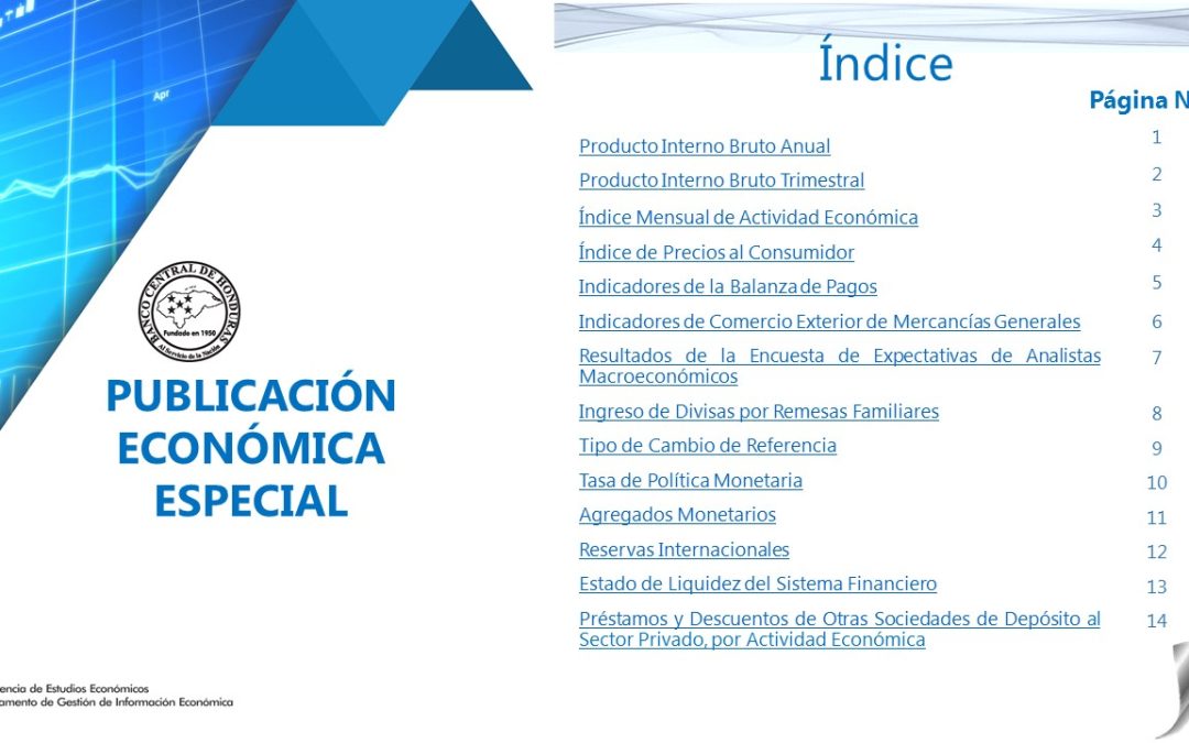 Publicación Especial del Banco Central de Honduras